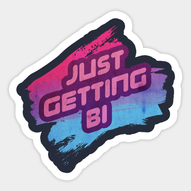 Just Getting Bi Sticker by Harley C